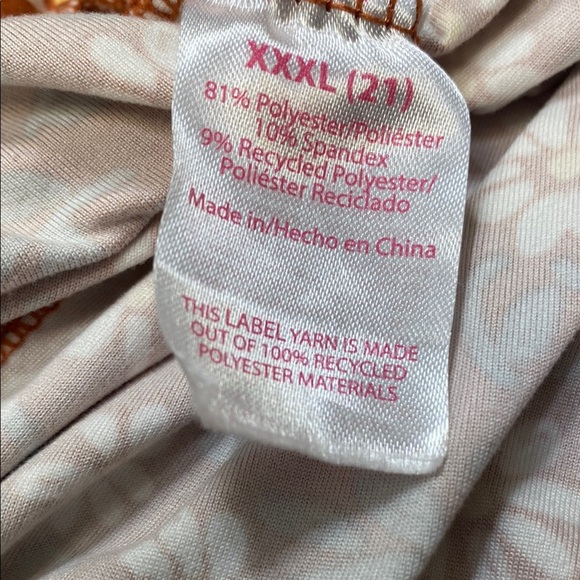 No Boundaries XXXL Wide Leg Pull On Pant Floral Brown and Blue - Picture 4 of 6